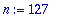 n := 127